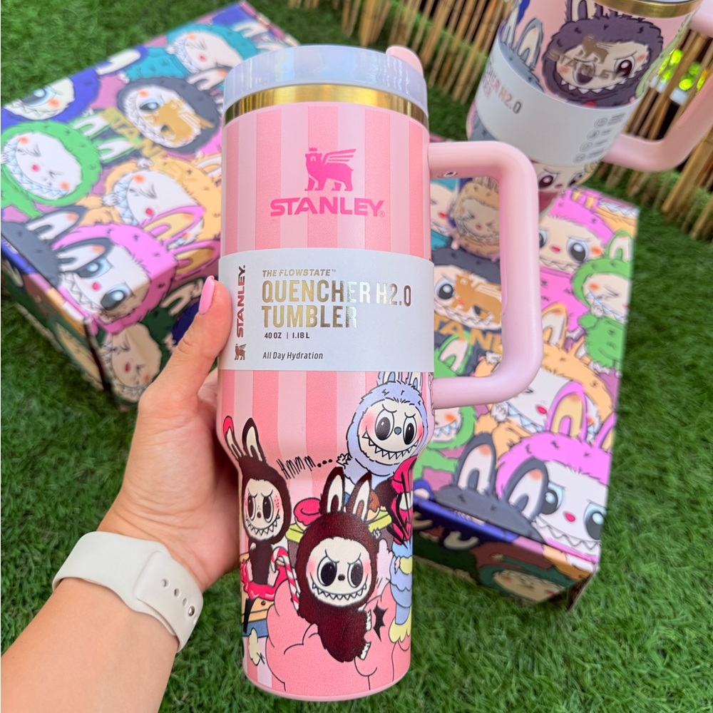 Stanley x LOVESHACKFANCY x THE MONSTERS LABUBU Q H2.0 Tumbler 40oz Gift Box